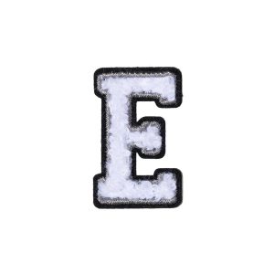 Letter E Patch – E Black/White